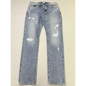 Todd Snyder Selvedge Jeans Mens 32x34 Blue Straight Leg 12.5 oz Distressed Faded